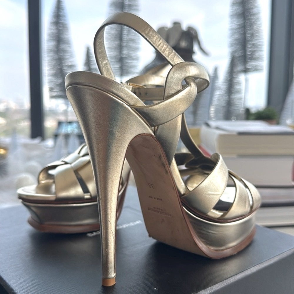 Yves Saint Laurent Tribute Sandal Platform Color Sanda Size 39 Authentic